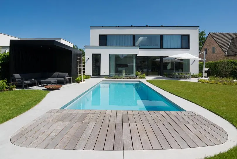 Lpw pools la plage 11 pearl grey covrex steel grey